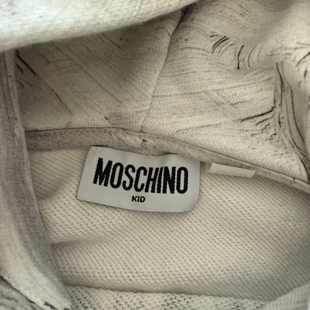 Moschino Gray and Black Kids Hoodie - Picture 3 of 6